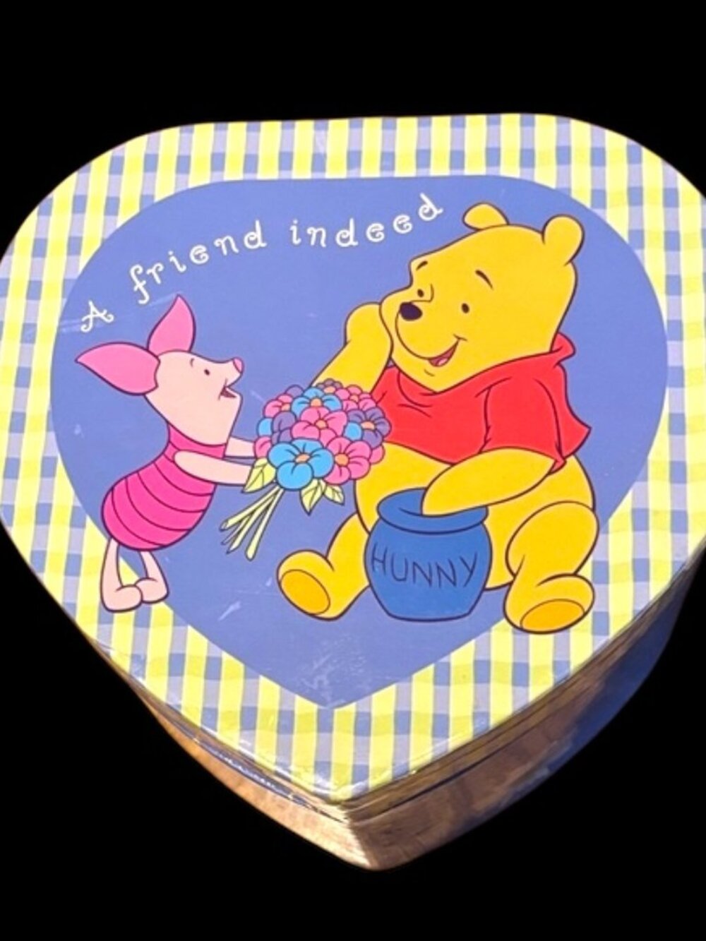 Disney Winnie the Pooh Tigger Heart Trinket Keepsake Box Purple Floral